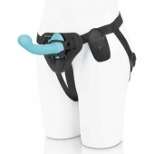 Голубая изогнутая насадка 6in Remote Control Ripple P-Spot G-Spot на черных трусиках - 16 см. - Pegasus - купить с доставкой в Костроме