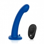 Синяя насадка Remote Control P-Spot G-Spot с черными трусиками - 20 см. - Pegasus - купить с доставкой в Костроме