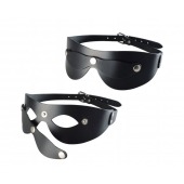 Черная кожаная маска  Новичок - Sitabella - купить с доставкой в Костроме