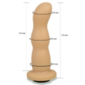 Телесная рельефная насадка Harness - 14,2 см. - LOVETOY (А-Полимер) - купить с доставкой в Костроме