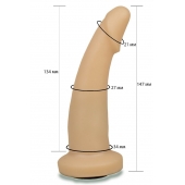 Телесная гладкая насадка Harness - 14,7 см. - LOVETOY (А-Полимер) - купить с доставкой в Костроме