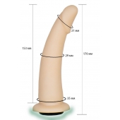 Телесная гладкая насадка-фаллоимитатор Harness - 17 см. - LOVETOY (А-Полимер) - купить с доставкой в Костроме