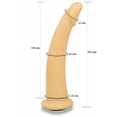 Телесная гладкая насадка-фаллоимитатор Harness - 20 см. - LOVETOY (А-Полимер) - купить с доставкой в Костроме