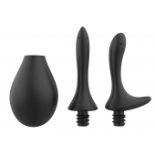 Черный анальный душ Nexus Anal Douche Set с 2 сменными насадками - Nexus Range - купить с доставкой в Костроме