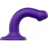 Фиолетовый фаллоимитатор-насадка Strap-On-Me Dildo Dual Density size S - 17 см. - Strap-on-me - купить с доставкой в Костроме