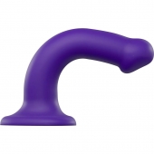 Фиолетовый фаллоимитатор-насадка Strap-On-Me Dildo Dual Density size M - 18 см. - Strap-on-me - купить с доставкой в Костроме