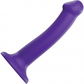 Фиолетовый фаллоимитатор-насадка Strap-On-Me Dildo Dual Density size M - 18 см. - Strap-on-me - купить с доставкой в Костроме