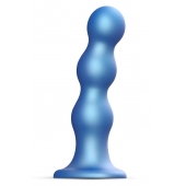 Голубая насадка Strap-On-Me Dildo Plug Balls size L - Strap-on-me - купить с доставкой в Костроме