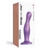 Фиолетовая насадка Strap-On-Me Dildo Plug Curvy size L - Strap-on-me - купить с доставкой в Костроме