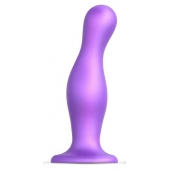 Фиолетовая насадка Strap-On-Me Dildo Plug Curvy size L - Strap-on-me - купить с доставкой в Костроме