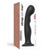 Черная насадка Strap-On-Me Dildo Plug P G size XXL - Strap-on-me - купить с доставкой в Костроме