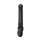 Черный безремневой вибрострапон Silicone Bendable Strap-On - size XL - Strap-on-me - купить с доставкой в Костроме