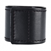 Хомут-утяжка для мошонки из искусственной кожи на липучке VELCRO BALL STRETCHER- 4 см. - BlueLine - в Костроме купить с доставкой