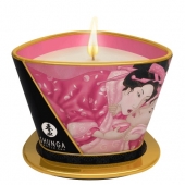 Массажная свеча Rose Petals с ароматом розы - 170 мл. - Shunga - купить с доставкой в Костроме