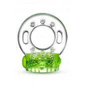 Зеленое эрекционное виброкольцо Arouser Vibrating C-Ring - Blush Novelties - в Костроме купить с доставкой