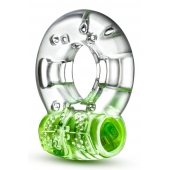 Зеленое эрекционное виброкольцо Arouser Vibrating C-Ring - Blush Novelties - в Костроме купить с доставкой
