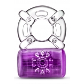Фиолетовое эрекционное виброкольцо One Night Stand Vibrating C-Ring - Blush Novelties - в Костроме купить с доставкой