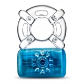 Синее эрекционное виброкольцо One Night Stand Vibrating C-Ring - Blush Novelties - в Костроме купить с доставкой