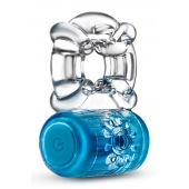 Синее эрекционное виброкольцо One Night Stand Vibrating C-Ring - Blush Novelties - в Костроме купить с доставкой