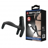 Черная вибронасадка на пенис Vibrating Penis Sling - Baile - в Костроме купить с доставкой