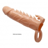 Телесная удлиняющая насадка Penis Sleeve Emmitt - 17 см. - Baile - в Костроме купить с доставкой