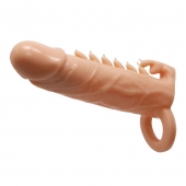 Телесная удлиняющая насадка Penis Sleeve Emmitt - 17 см. - Baile - в Костроме купить с доставкой
