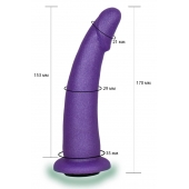 Фиолетовая гладкая изогнутая насадка-плаг - 17 см. - LOVETOY (А-Полимер) - купить с доставкой в Костроме