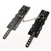 Узорчатые кожаные оковы с регулируемыми ремешками - Crazy Handmade - купить с доставкой в Костроме