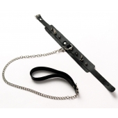 Черный ошейник с шипами и поводком - Crazy Handmade - купить с доставкой в Костроме