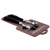 Зажимы на соски с черными замшевыми кисточками - Crazy Handmade - купить с доставкой в Костроме