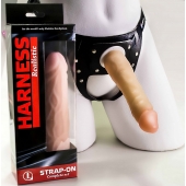 Телесная насадка-фаллос на трусиках с плугом - 16,5 см. - LOVETOY (А-Полимер) - купить с доставкой в Костроме