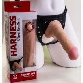 Страпон Harness из двух предметов: регулируемые трусики и насадка-фаллос - 17,5 см. - LOVETOY (А-Полимер) - купить с доставкой в Костроме
