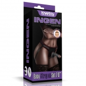 Женский темнокожий страпон Easy Strapon Set 7 Inch - 18 см. - Lovetoy - купить с доставкой в Костроме
