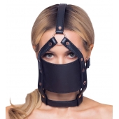 Черный намордник с кляпом-шаром Head Harness With A Gag - Orion - купить с доставкой в Костроме
