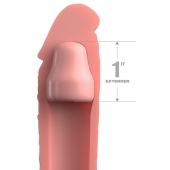 Телесная насадка-удлинитель 1 Inch Silicone X-tension - 17,8 см. - Pipedream - в Костроме купить с доставкой
