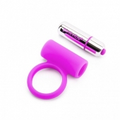 Лиловое эрекционное кольцо с вибрацией - Pink Vibe - в Костроме купить с доставкой