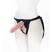 Страпон с поясом Harness - 19 см. - LOVETOY (А-Полимер) - купить с доставкой в Костроме
