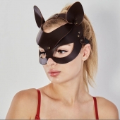 Коричневая кожаная маска  Кошечка - Sitabella - купить с доставкой в Костроме