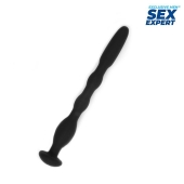 Черный силиконовый уретральный стимулятор - 10 см. - Sex Expert - купить с доставкой в Костроме