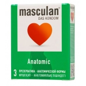 Презервативы анатомической формы Masculan Anatomic - 3 шт. - Masculan - купить с доставкой в Костроме