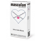Ультрапрочные презервативы Masculan Ultra Safe Black - 10 шт. - Masculan - купить с доставкой в Костроме