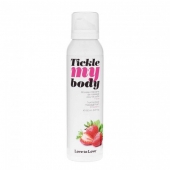 Массажная хрустящая пенка Tickle My Body Strawberry с ароматом клубники - 150 мл. - Love to Love - купить с доставкой в Костроме