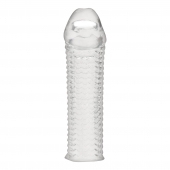 Текстурированная насадка на пенис Clear Textured Penis Enhancing Sleeve Extension - 16,5 см. - BlueLine - в Костроме купить с доставкой