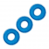Комплект из трех голубых колец для эрекции 3-Pack Ultra-Stim Stretch Cock Rings - BlueLine - в Костроме купить с доставкой