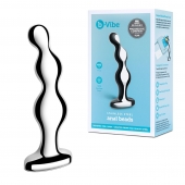 Стальной анальный фаллоимитатор для простаты Stainless Steel Anal Beads - 13 см. - b-Vibe - в Костроме купить с доставкой