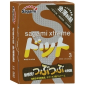 Презервативы Sagami Xtreme FEEL UP с точечной текстурой и линиями прилегания - 3 шт. - Sagami - купить с доставкой в Костроме