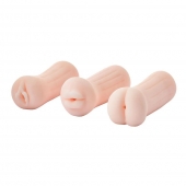 Набор из 3 мастурбаторов The Girl Next Door Tina - Dream Toys - в Костроме купить с доставкой