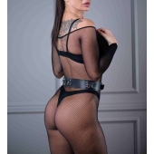 Черный кожаный пояс Sex Game - БДСМ Арсенал - купить с доставкой в Костроме