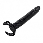 Чёрная насадка-фаллос для двойного проникновения INFLATABLE DILDO SLIM DONG  - 13,5 см. - Toyz4lovers - в Костроме купить с доставкой