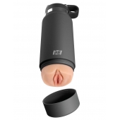 Серый мастурбатор в виде бутылки F*ck Flask - Pipedream - в Костроме купить с доставкой